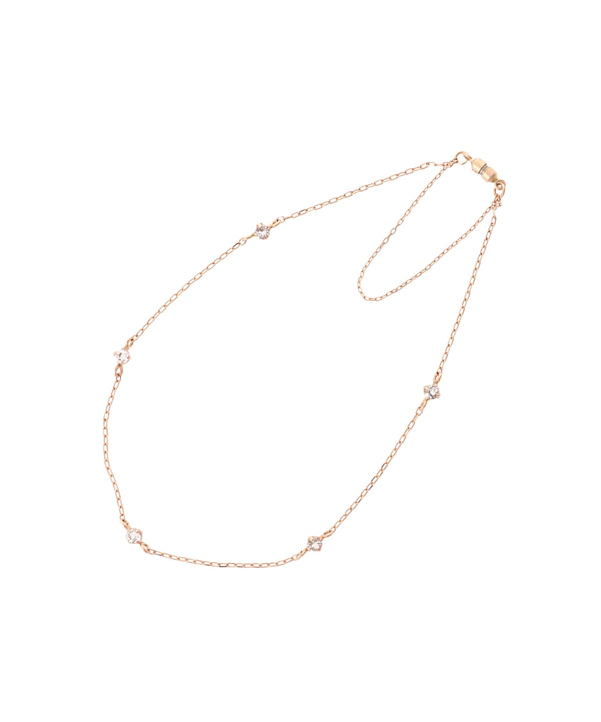 K10 PG トパーズ マグネット ブレスレット(17cm K10 PG