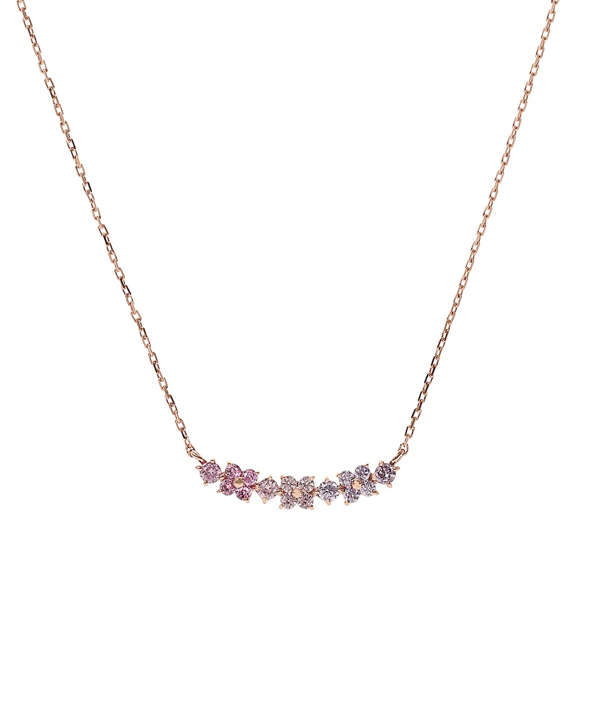 フラワーモチーフバンド ネックレス(40cm SILVER PGメッキ