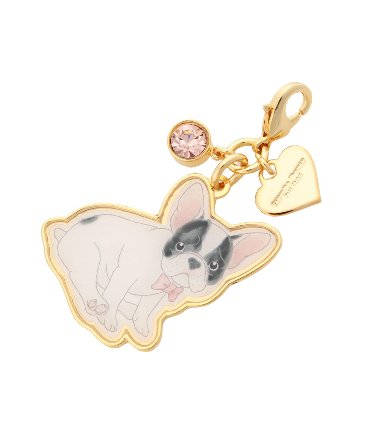 ドッグファスナーチャーム(フレンチブルドッグ)(FREE ゴールド