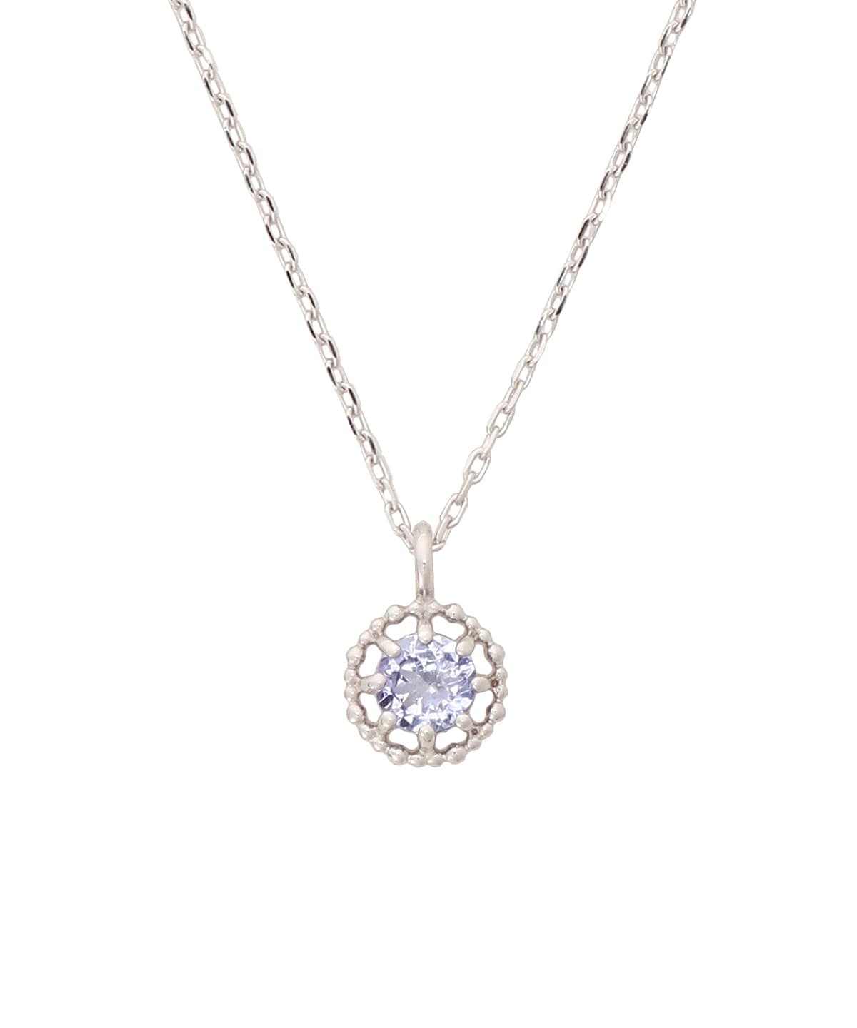 K10 WG タンザナイト サークルネックレス≪12月 誕生石≫(40cm K10