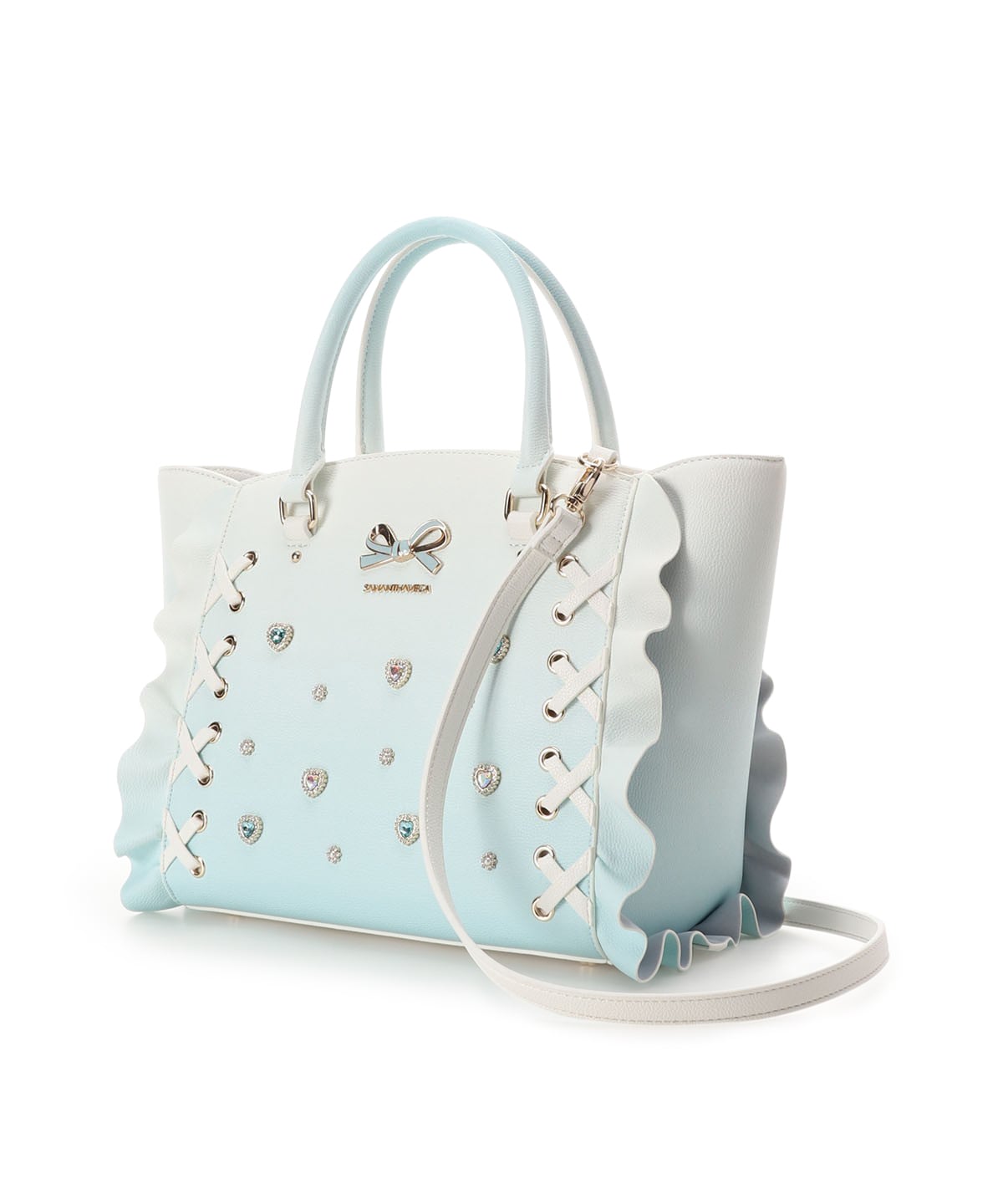 レースアップハートビジューグラデーションフラッター（小）(FREE