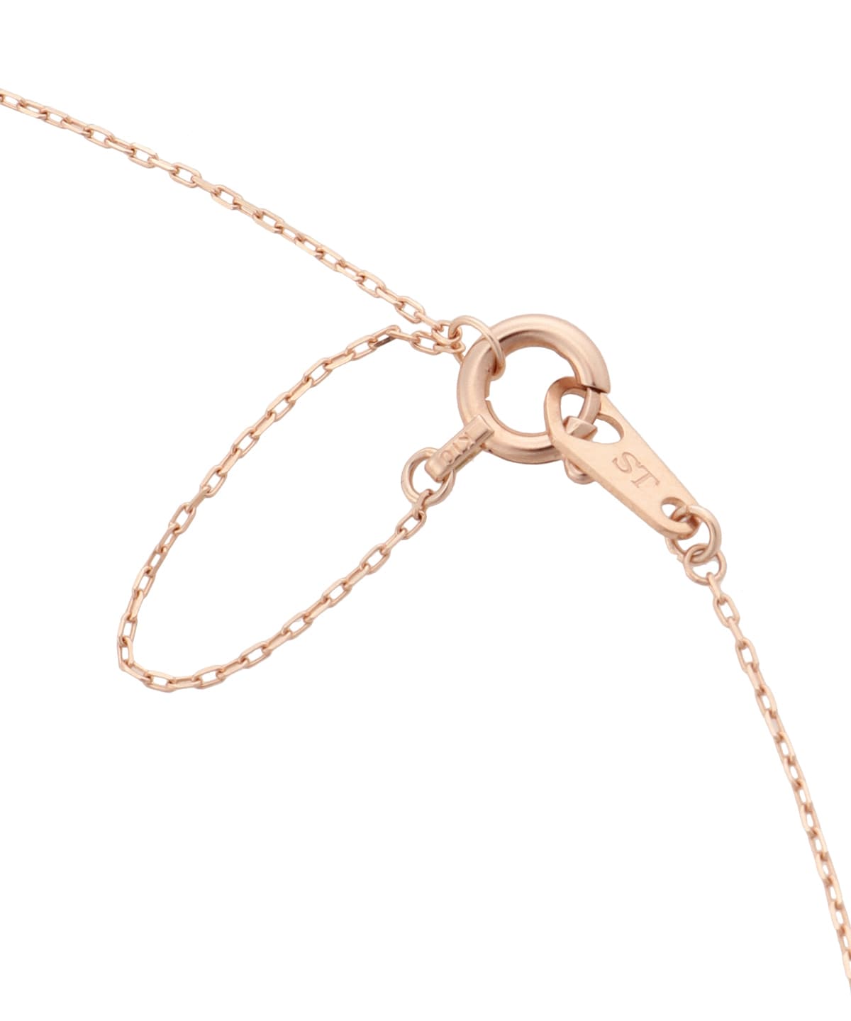 K10 PG ダイヤモンド・ムーンストーン ネックレス(40cm K10 PG