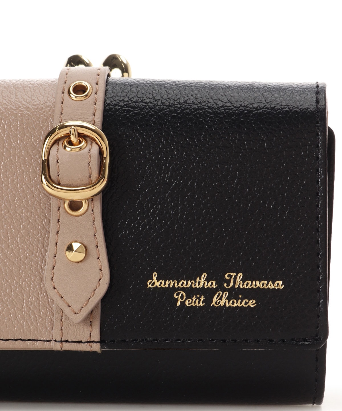 バイカラーフロントベルト 口金折財布(FREE ブラック): Samantha