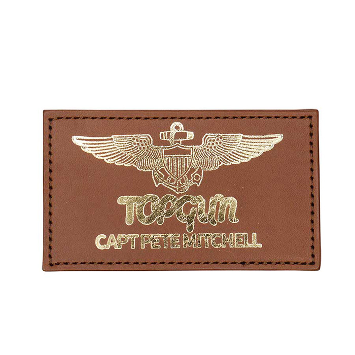 米海軍グッズ アメリカ海軍 TOP GUN仕様 レザーネーム SANKICHI