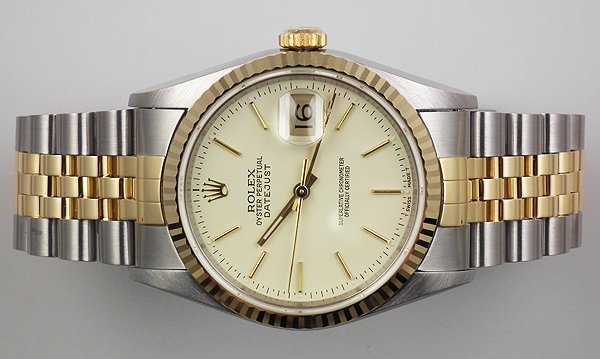 Rolex Oyster Perpetual DateJust 18K/SS - Ivory Dial (1993)