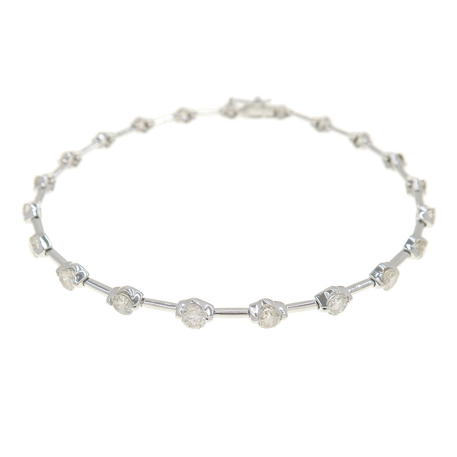 K18WGダイヤブレスレット/質屋 さのや ブランド 通販サイト