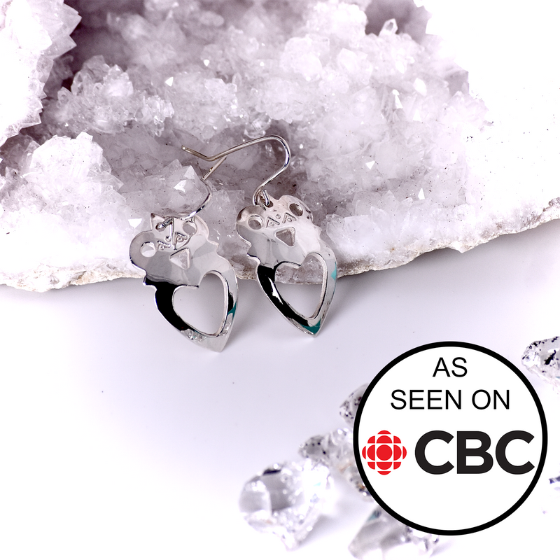Crowned-Heart silver earrings – Sapling & Flint