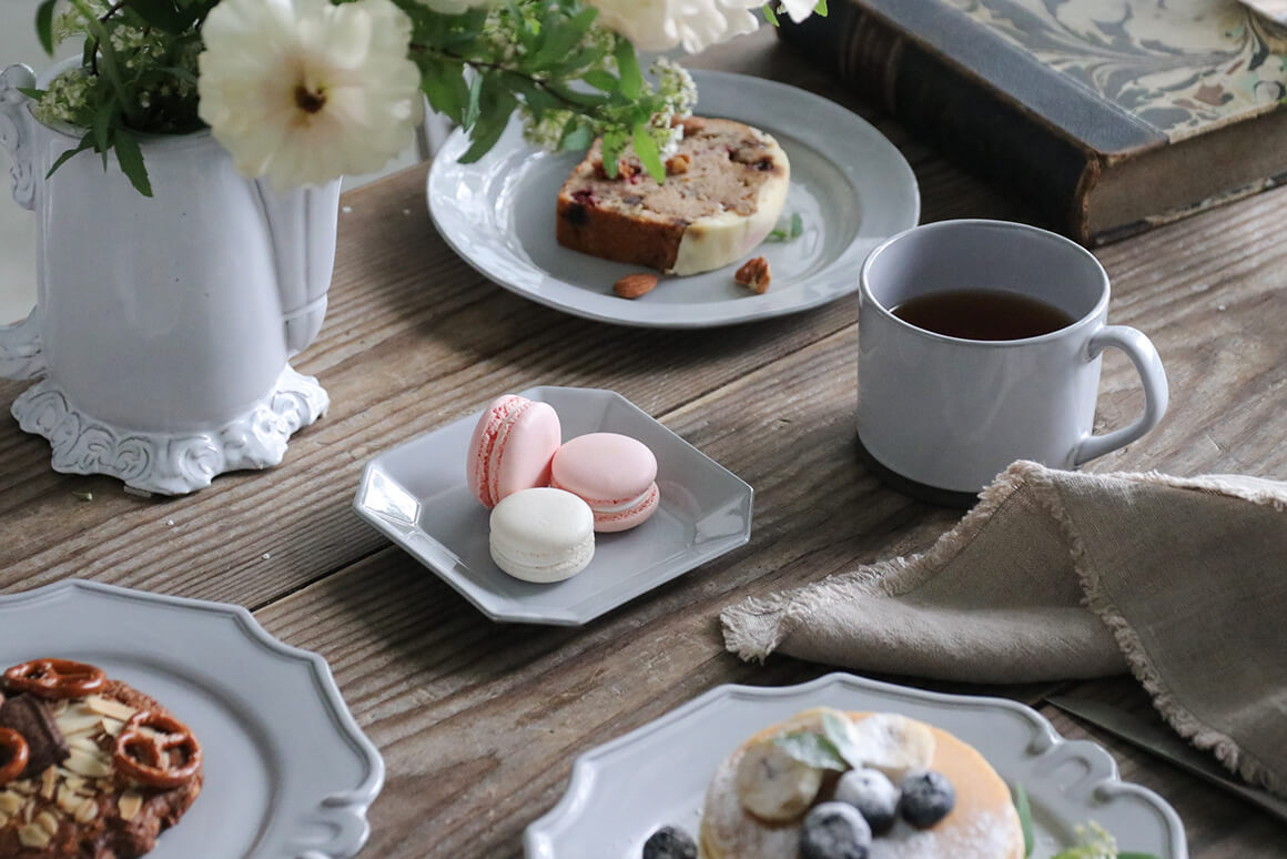 スクエアプレートFluer S 12.4cm オフホワイト