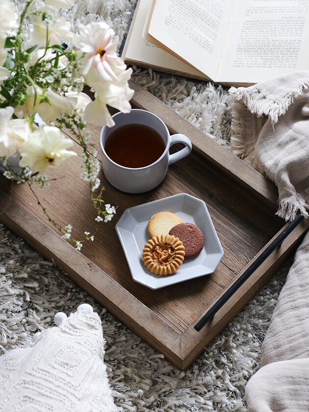 スクエアプレートFluer S 12.4cm オフホワイト