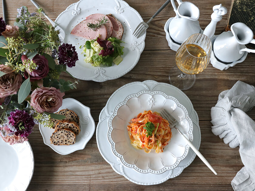 ITALICAスープ/パスタプレート22㎝ VIRGINIA CASA （イタリアの