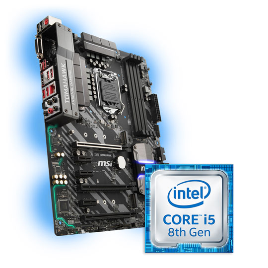 Intel Core i5 8600K CPU + MSI Z370 TOMAHAWK Motherboard LN87969