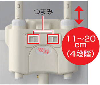 安寿 ユニットバス対応浴槽手すりUST-130UBショート | 快適空間