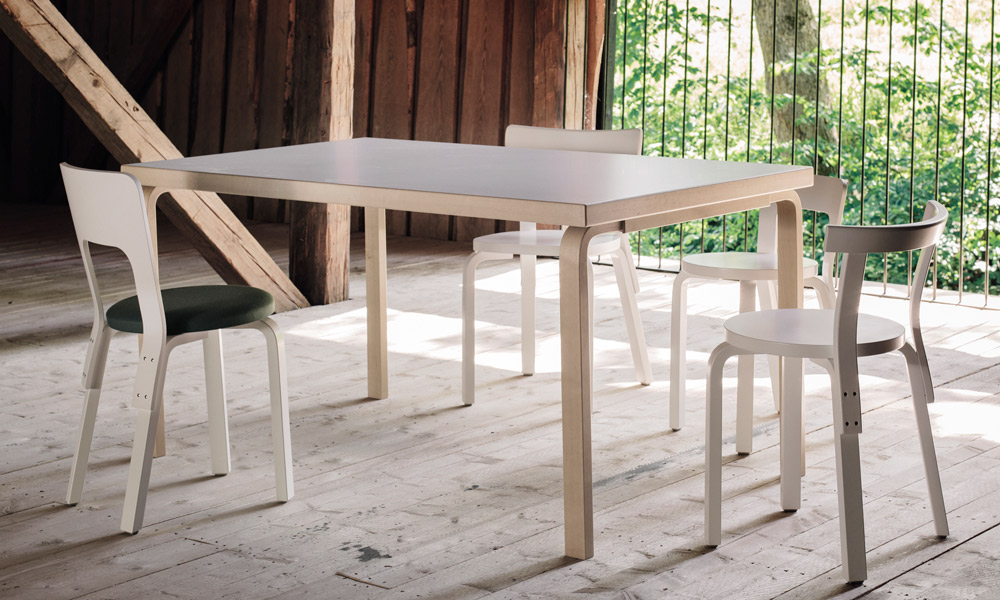 テーブル 81C W75×D75cm / ホワイトラミネートArtek（アルテック