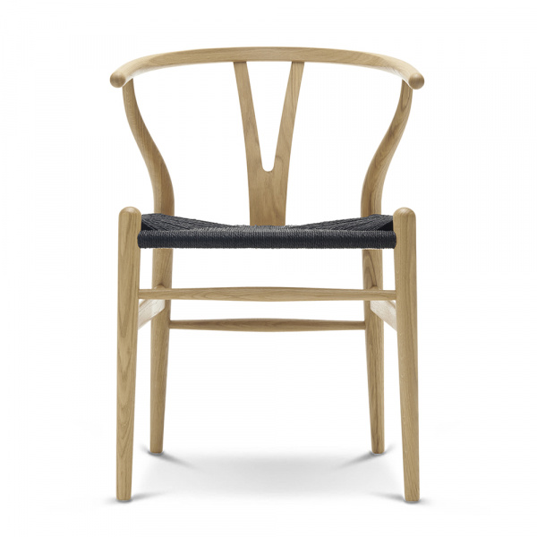 Yチェア CH24 / オーク材 オイル仕上げ ブラックペーパーコードCarl