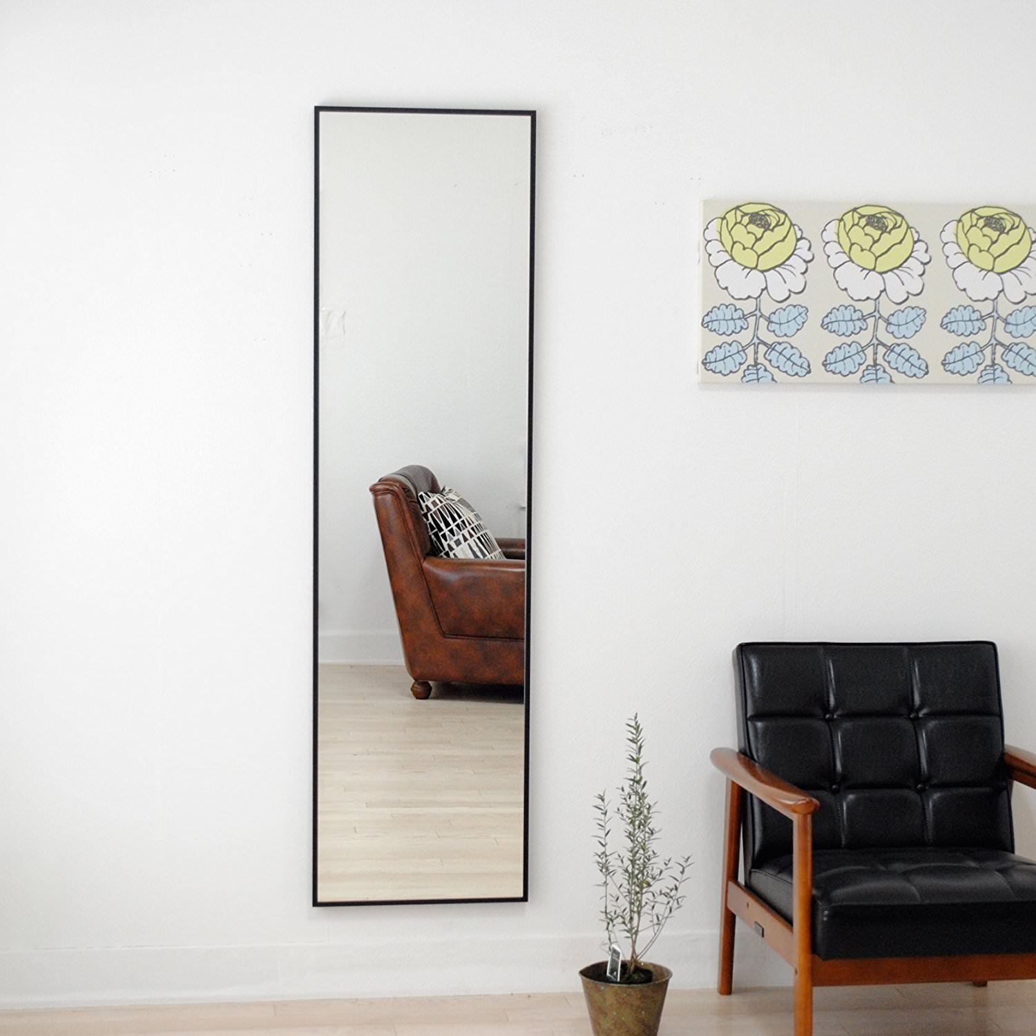 金属製壁掛けミラー 約520mm x 約420mm 金属製壁掛けミラー 約520mm x