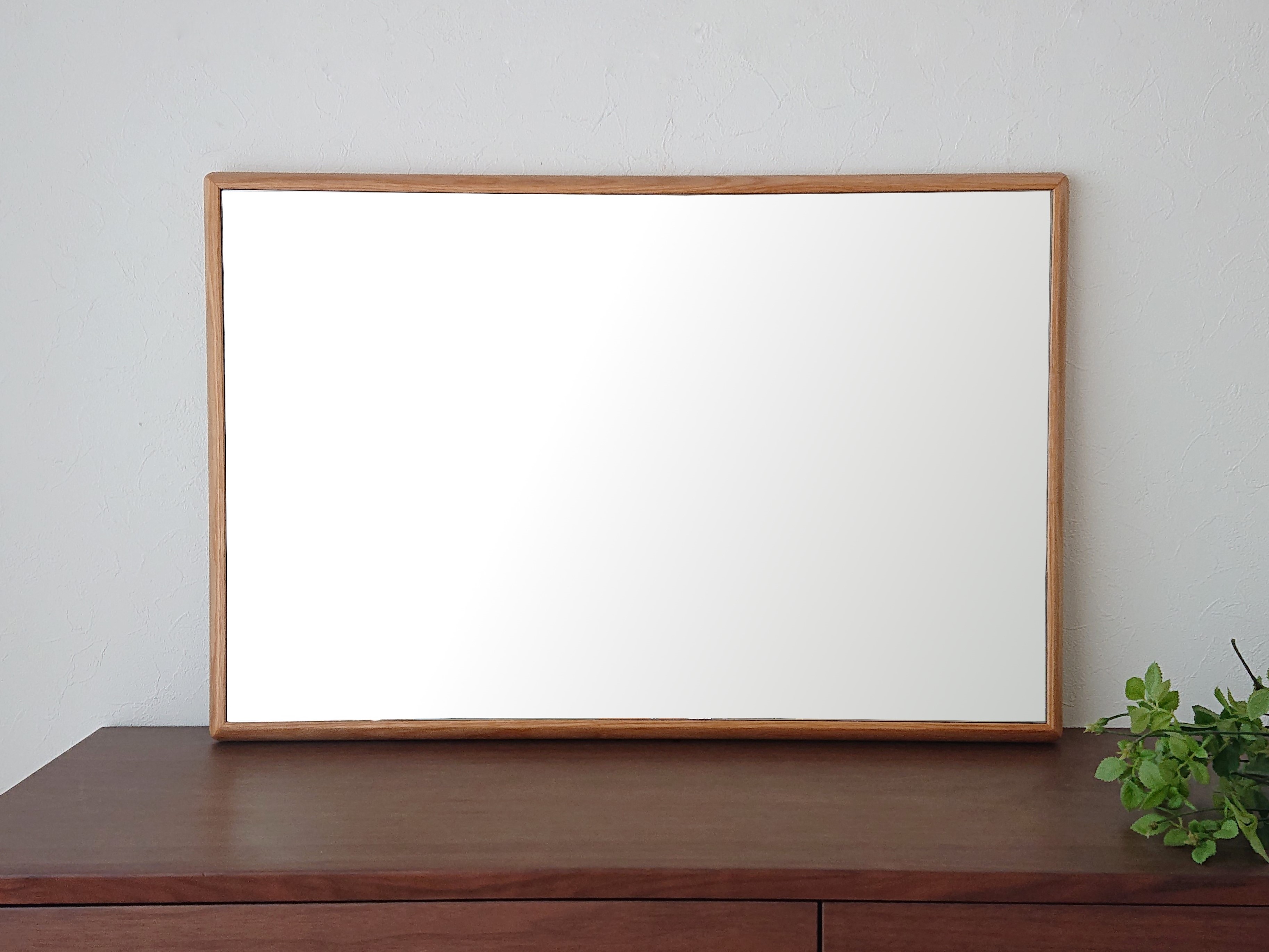 ステラ ホワイトオーク ウォールミラー W54×54 壁掛け 全身 鏡