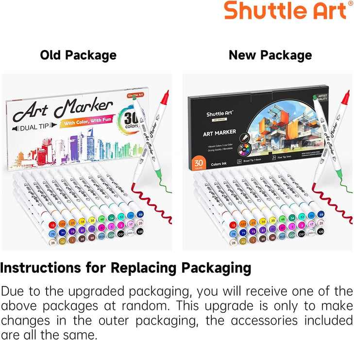 Dual Tip Art Markers - Set of 30 — Shuttle Art