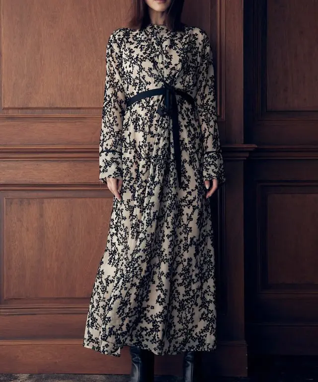 1サイズ】リーフレースパイピングドレス FRAY I.D（フレイアイディー