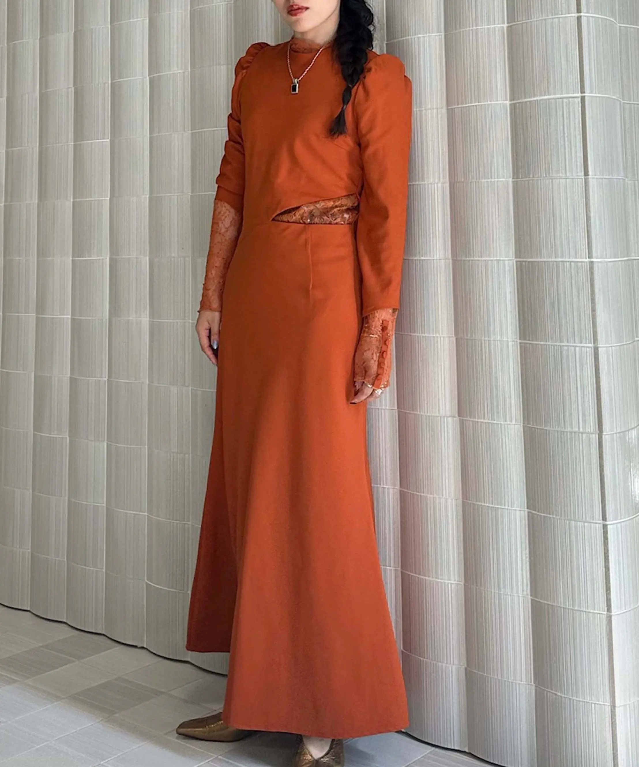 Sサイズ】HOLE SPANGLE LACE DRESS Ameri VINTAGE（アメリヴィンテージ