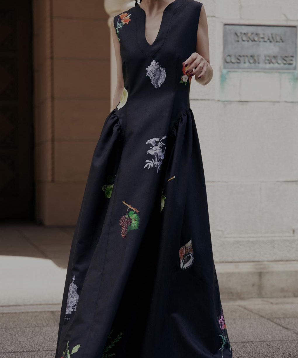 Mサイズ】ELEANOR LINEN LIKE DRESS Ameri VINTAGE（アメリ