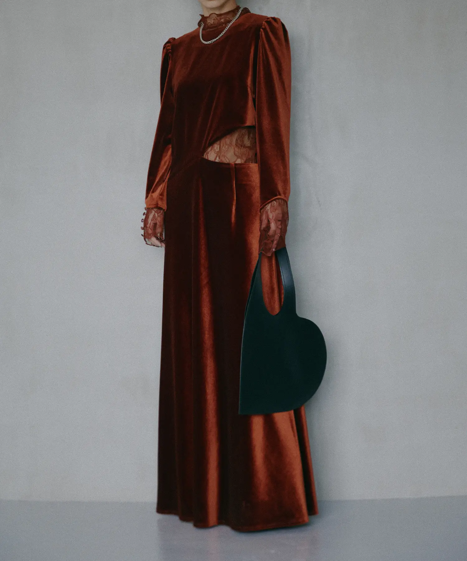 Sサイズ】UND VELOUR HOLE LACE DRESS Ameri VINTAGE（アメリ