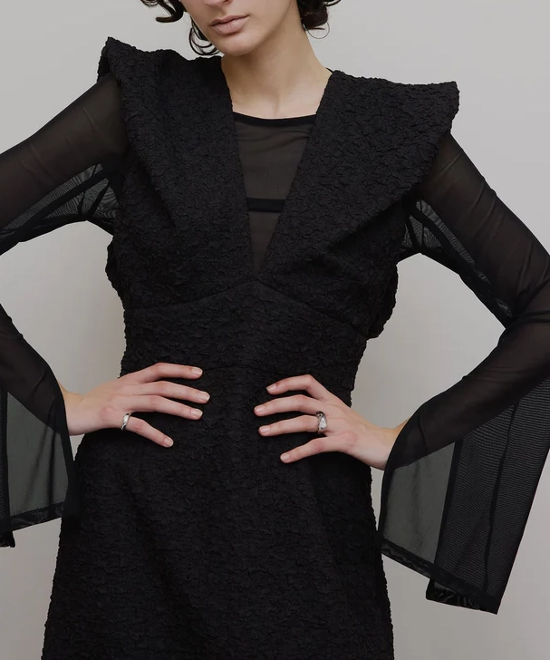 Mサイズ】BALLOON SHOULDER DRESS Ameri VINTAGE（アメリヴィンテージ