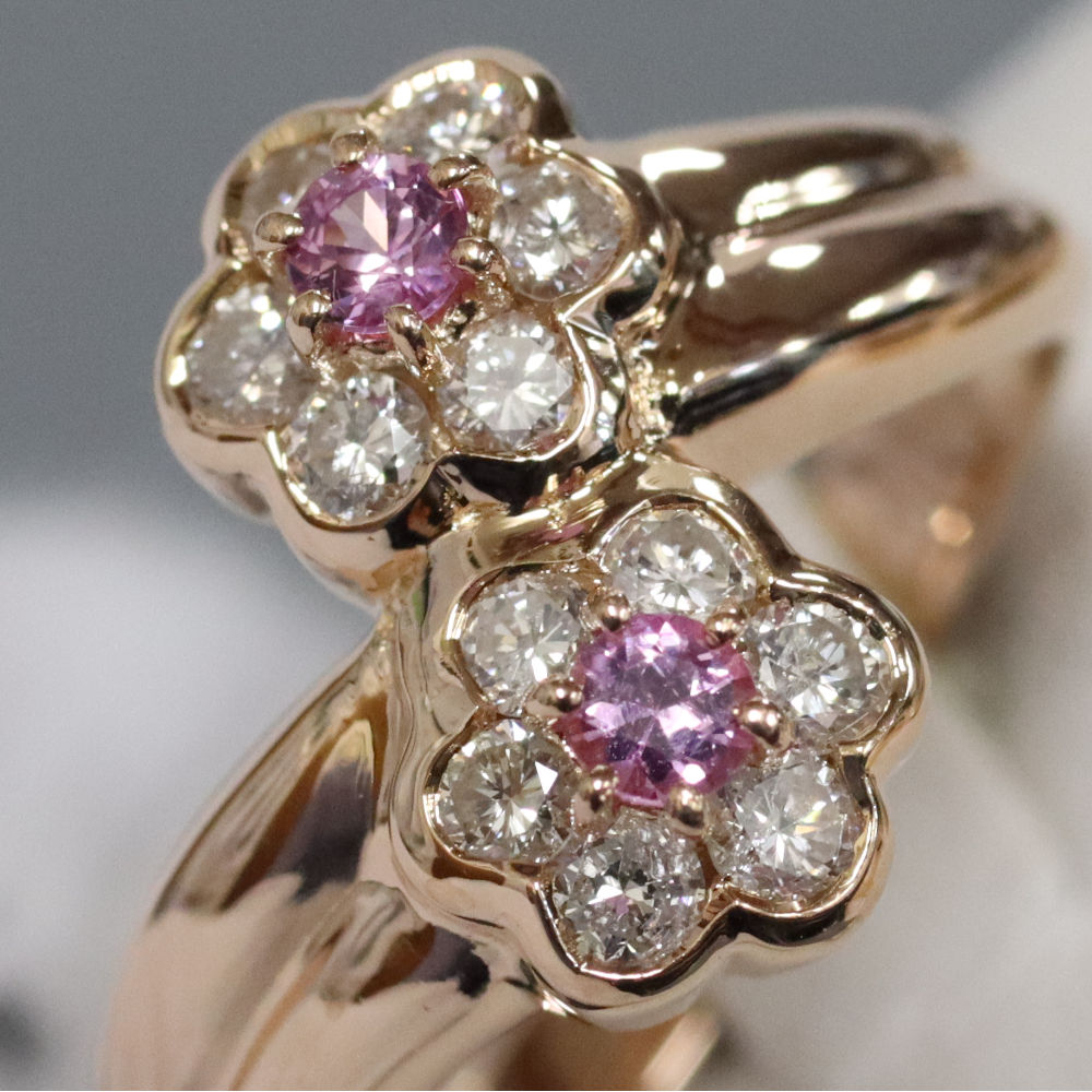 ジュエリー・アクセサリー ノーブランド K18PGピンクサファイア