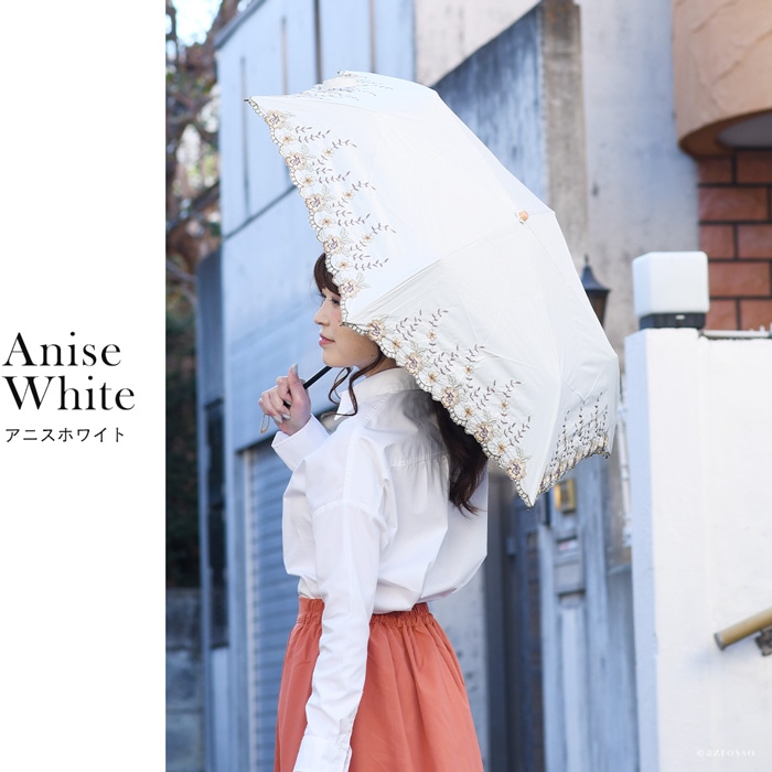 ローズチュール 刺繍の折り畳み日傘｜ブランドセレクト シンフーライフ公式