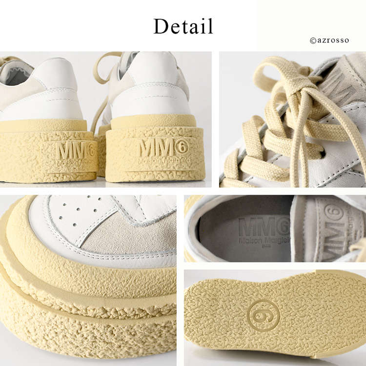 スニーカー 厚底 本革 レディース イタリア製 ブランド mm6 Maison