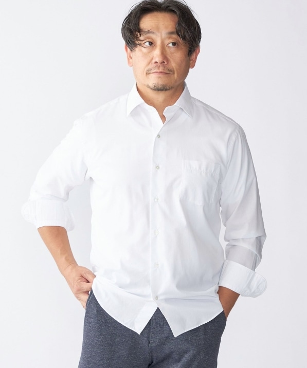 SHIPS: SMOOTH TEX ワイドカラー シャツ｜ SHIPS 公式サイト