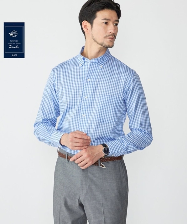 SHIPS: イタリアン ボタンダウン パナマ ギンガムチェック シャツ