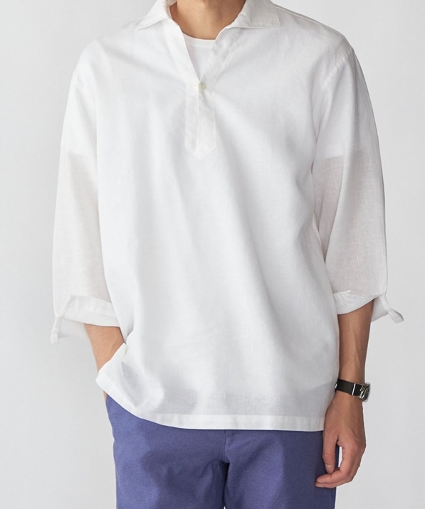 SHIPS: リネン 7スリーブ カプリシャツ｜ SHIPS 公式サイト
