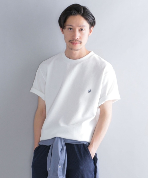 WEB限定】SHIPS: ワンポイント ロゴ バーズアイ Tシャツ 24SS｜ SHIPS