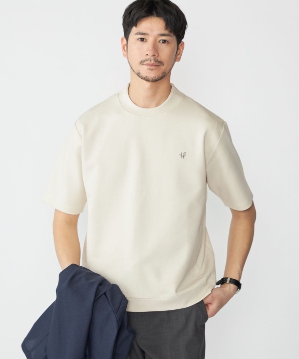 WEB限定】SHIPS: テレワーク ビズ ワンポイントロゴ ポンチ Tシャツ