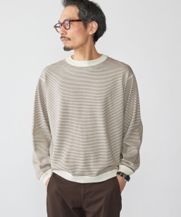 SHIPS any: 〈手洗い可能・軽量〉 スポンディッシュ クルーネック