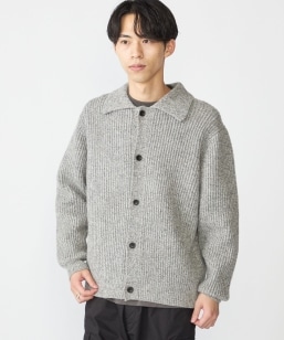 SHIPS:〈手洗い可能〉ウール ポリエステル ループ ドライバーズ ニット