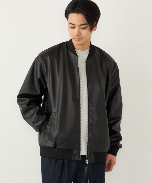 SHIPS Colors:合成皮革 ボマー ジャケット◇｜ SHIPS 公式サイト