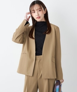 手洗い可能〉ツイル ストレッチ テーラード ジャケット（セットアップ