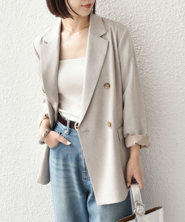 予約》SHIPS Colors:〈手洗い可能〉デラオックス ダブルボタン