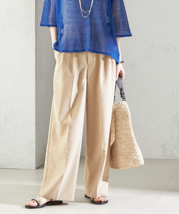 手洗い可能〉Asami 麻調合繊 2タック ワイドパンツ｜ SHIPS 公式サイト