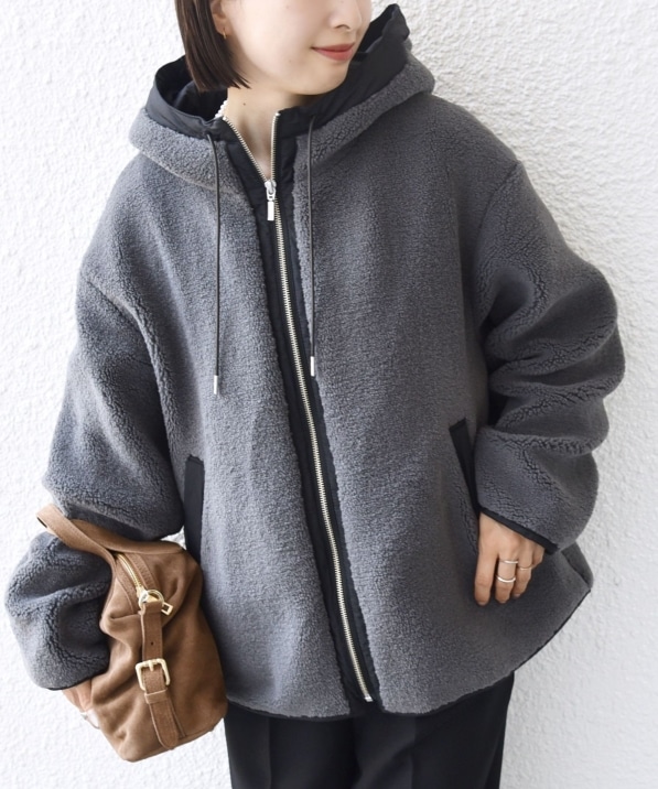 WEB限定】ボア 配色 フード ブルゾン｜ SHIPS 公式サイト