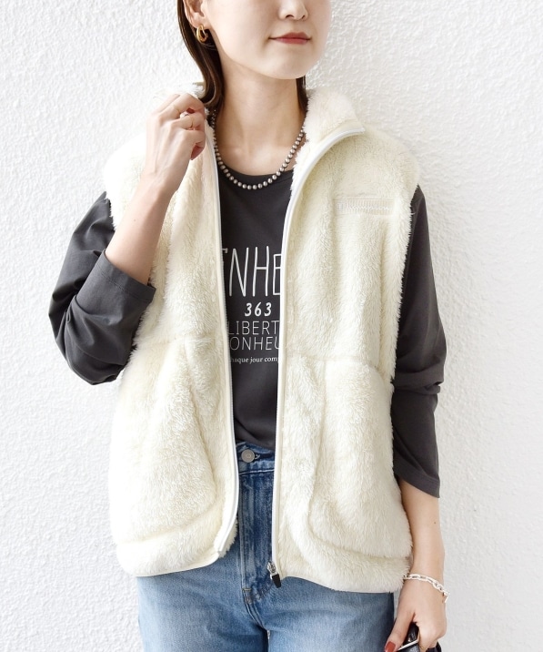 一部WEB限定 / SHIPS別注】Champion:〈洗濯機可能〉フリース ベスト