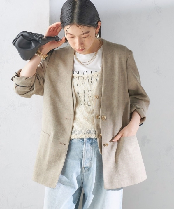 手洗い可能〉Asami 麻調合繊 カラーレス ジャケット｜ SHIPS 公式サイト