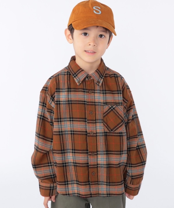 SHIPS KIDS:100～130cm / ネル チェック ボタンダウン シャツ｜ SHIPS
