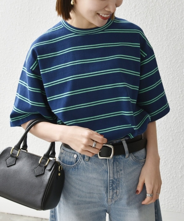 SHIPS any別注】sports wear: レトロ カラー ボーダー Tシャツ