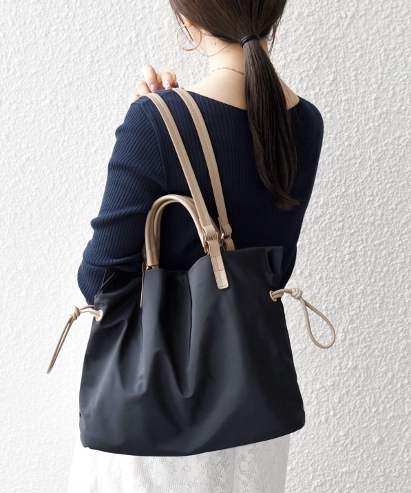 予約》SHIPS any: 2WAY バイカラー A4 ドロスト トート バッグ｜ SHIPS