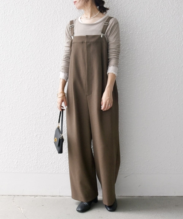 SHIPS any:〈洗濯機可能〉ウールライク サスペンダー セミワイド