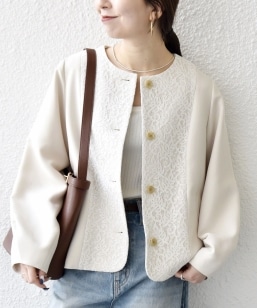 quaranciel: ツイード オーバー テーラード ジャケット｜ SHIPS 公式サイト