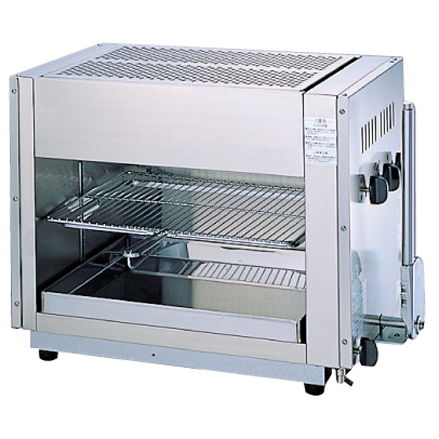 ガス赤外線 焼物器 グリラーエース 上火式 TRM-403 LPガス - 調理器具