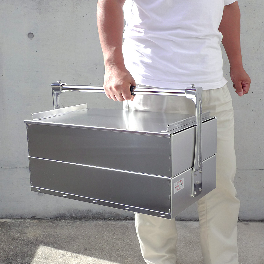 ◇出前箱◇おかもち◇47.5×25.5×47.5◇4段◇アルミ製◇岡持ち◇ ♪岡